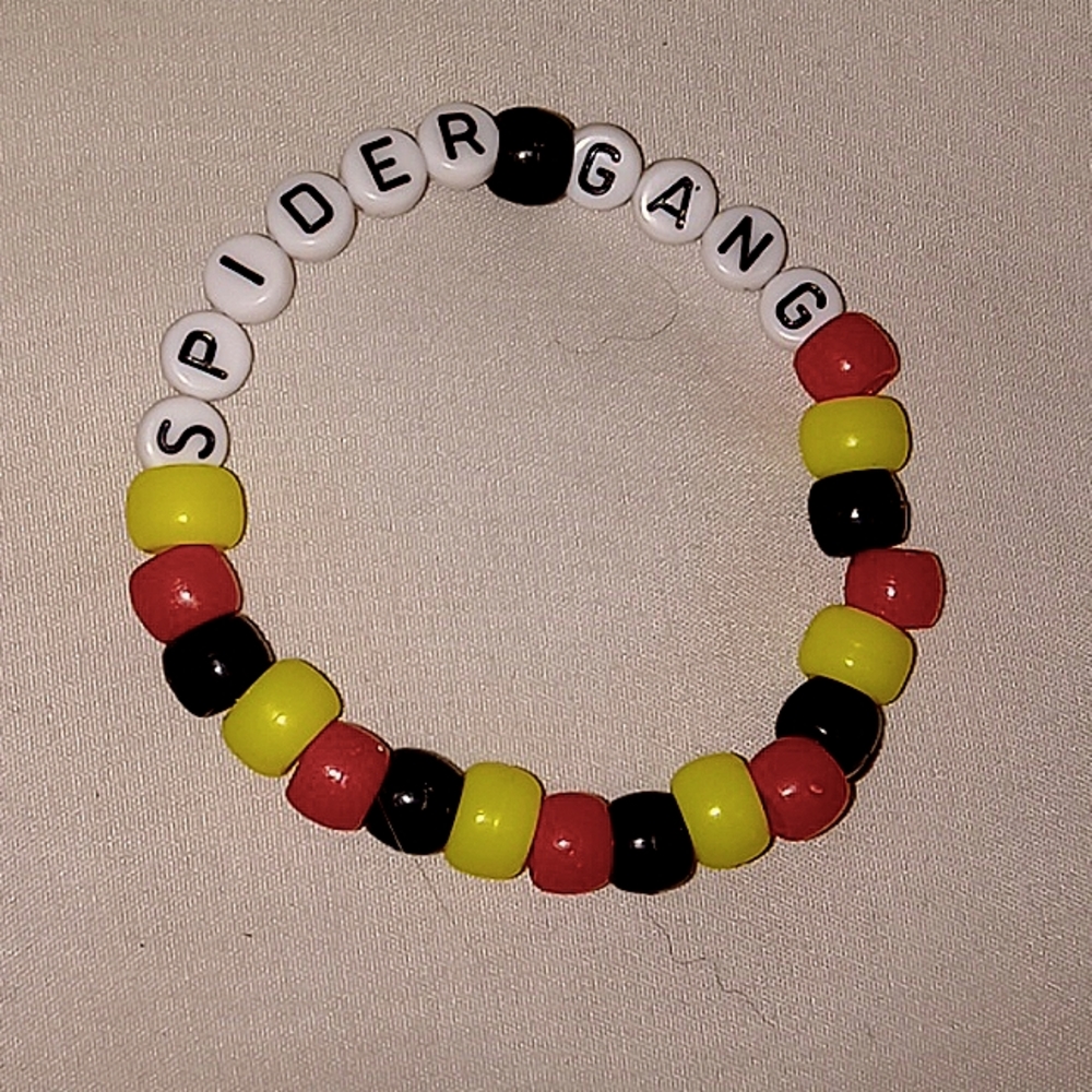 "SPIDER GANG" kandi bracelet